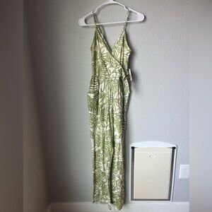 Sincerely Jules Green Leaf Print Jumpsuit